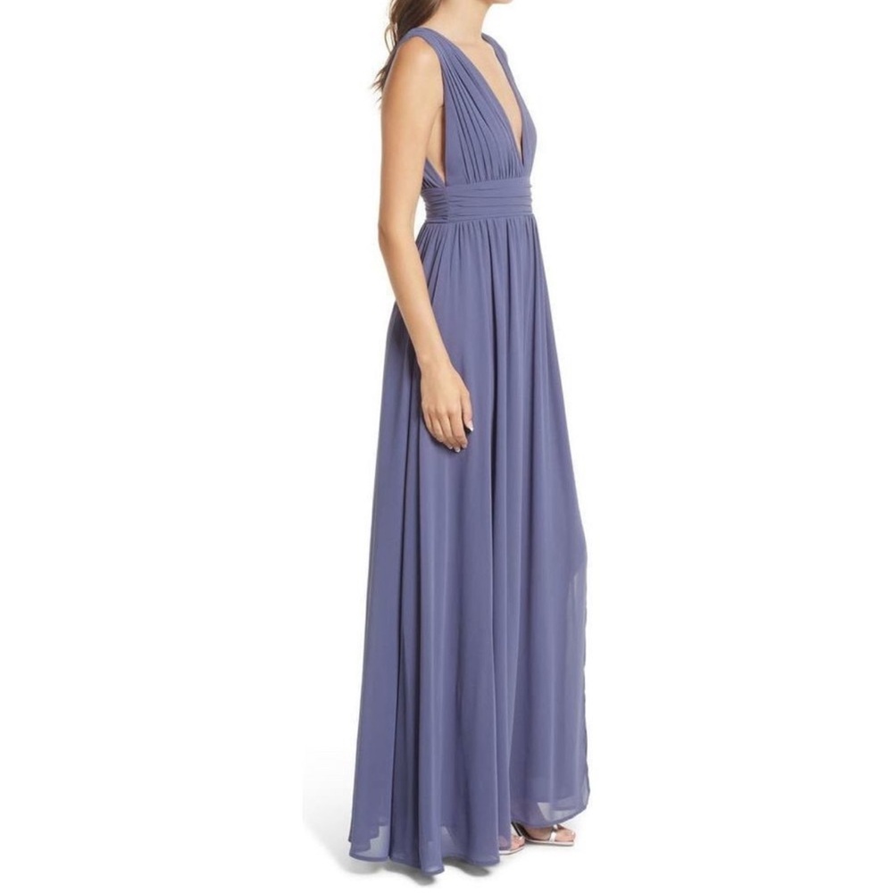 Elegant Blue Sleeveless Dress